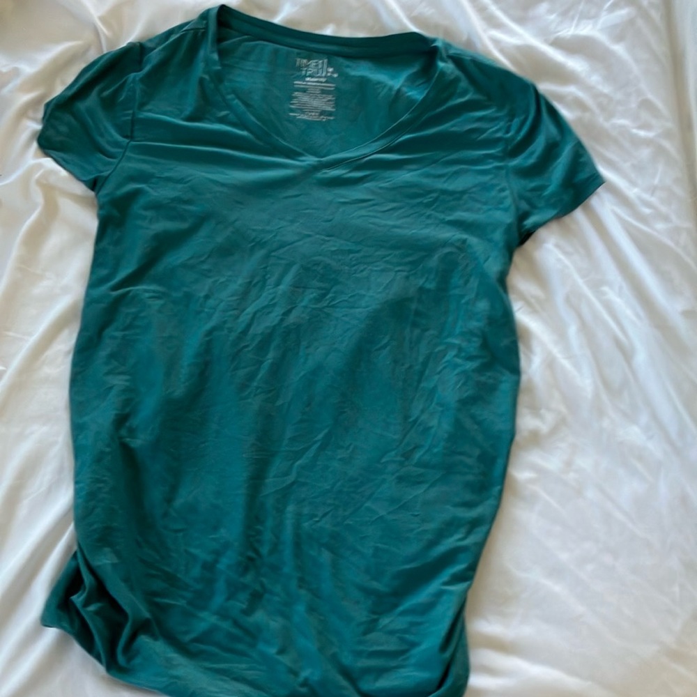 Teal time and tru medium maternity t-shirt